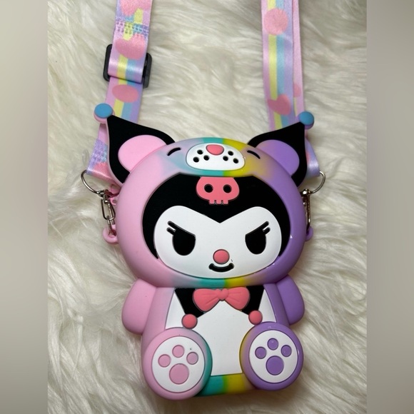 New Kuromi Small 3D Character Purse with Adjustable Strap - Picture 2 of 4